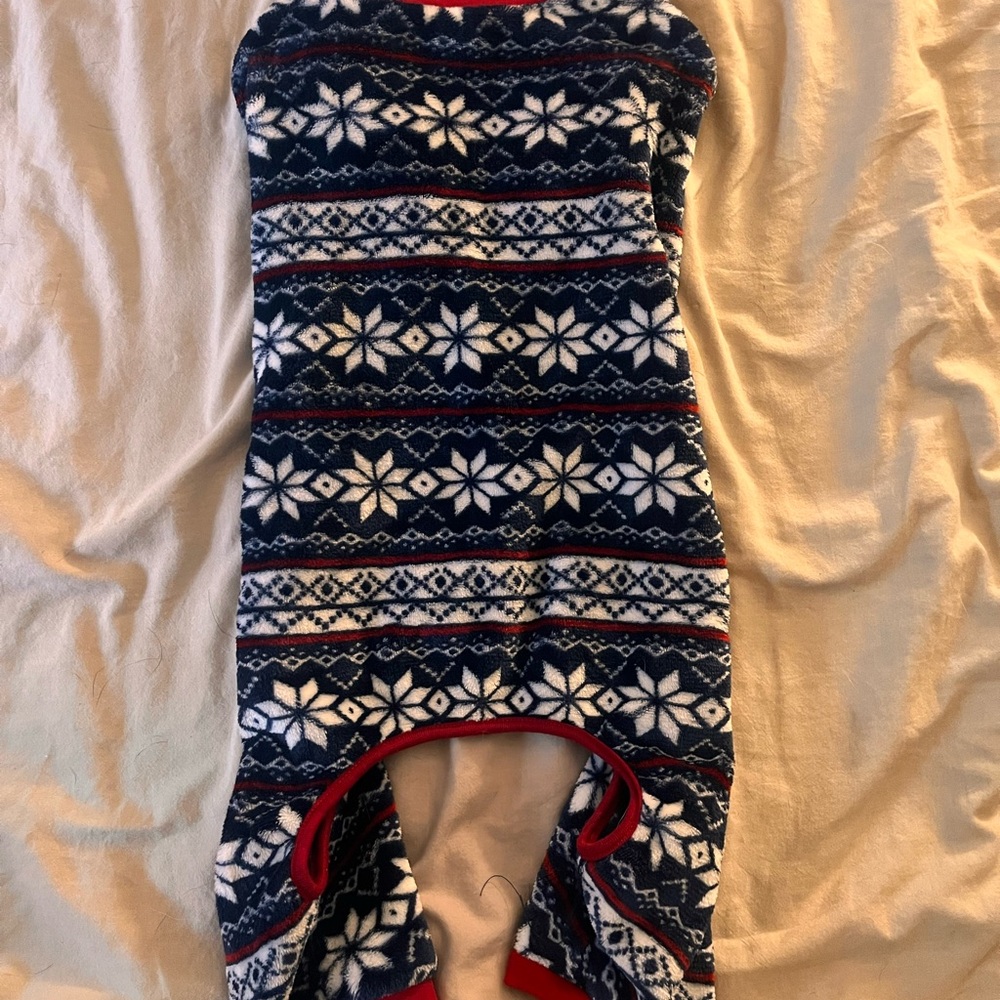 ✨Cozy Winter Dog Jumper - Navy and Red